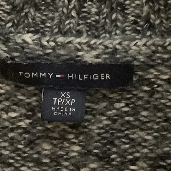 TOMMY HILFIGER HEATHERED ZIP UP CARDIGAN - Picture 4 of 5
